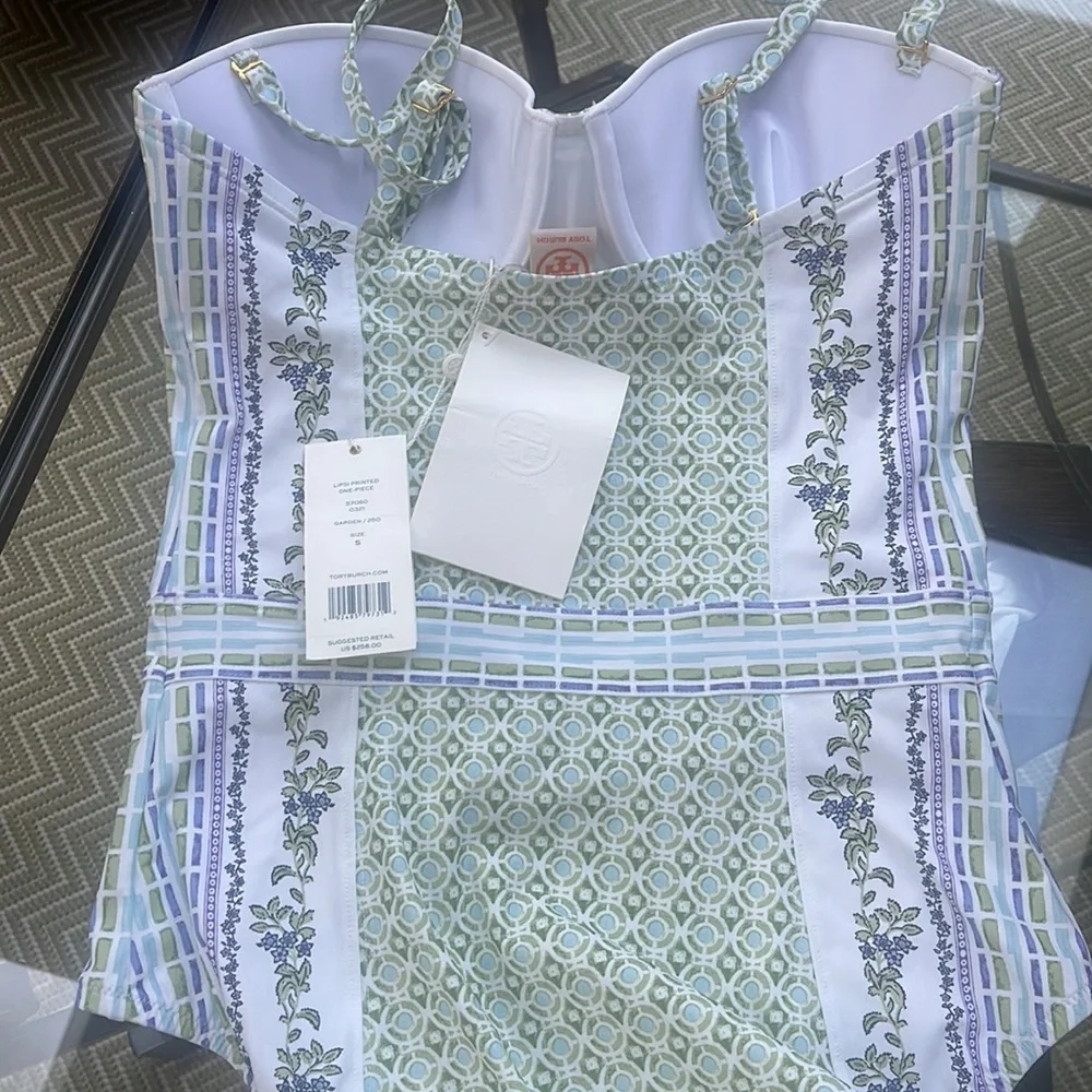Tory Burch NWT Lipsi Swimsuit in Botanical Garden S - Picture 9 of 10